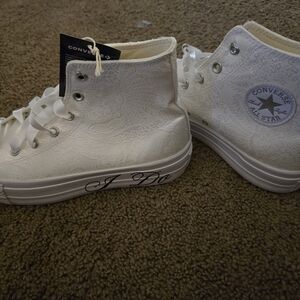 Converse All Star White Lace High-Tops